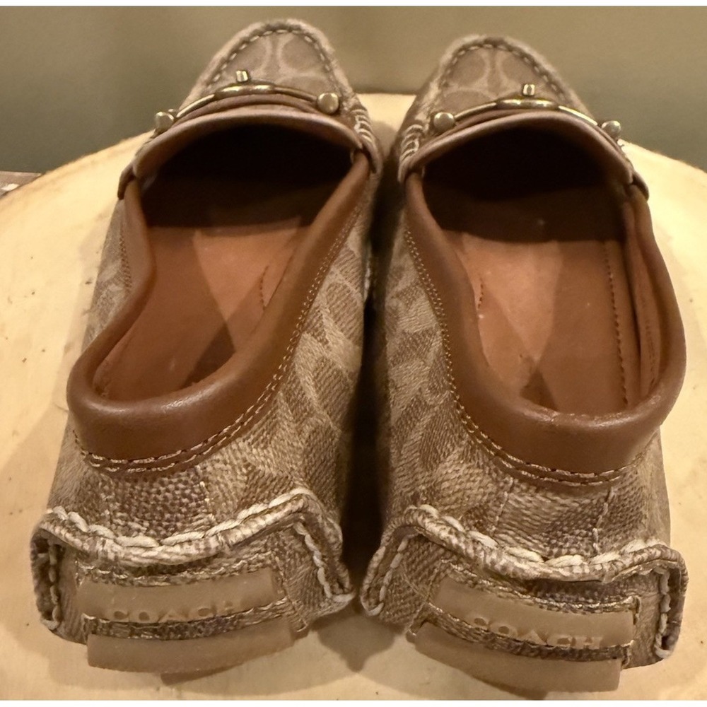 Coach Crosby Turnlock Driver Loafer Moccasin Signature Coated Canvas Women's 7.5 - Picture 9 of 16